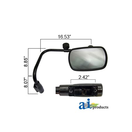 A & I Products Mirror Assembly, Universal Extendable, Glass (RH) 8" x8" x30" A-VLD1033